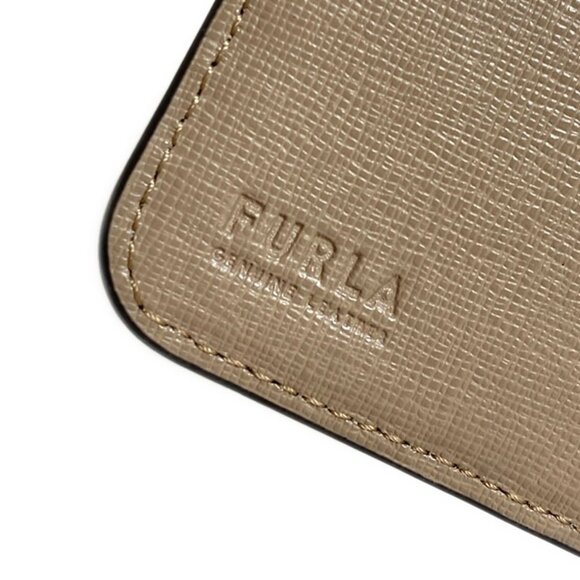 FURLA - Red Gray Beige Leather Bifold Wallet - Picture 5 of 5